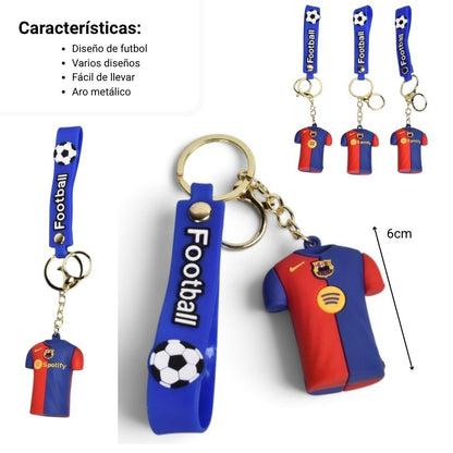LLAVERO CAMISA DE FUTBOL GOMA DIM: 6X2.5CM