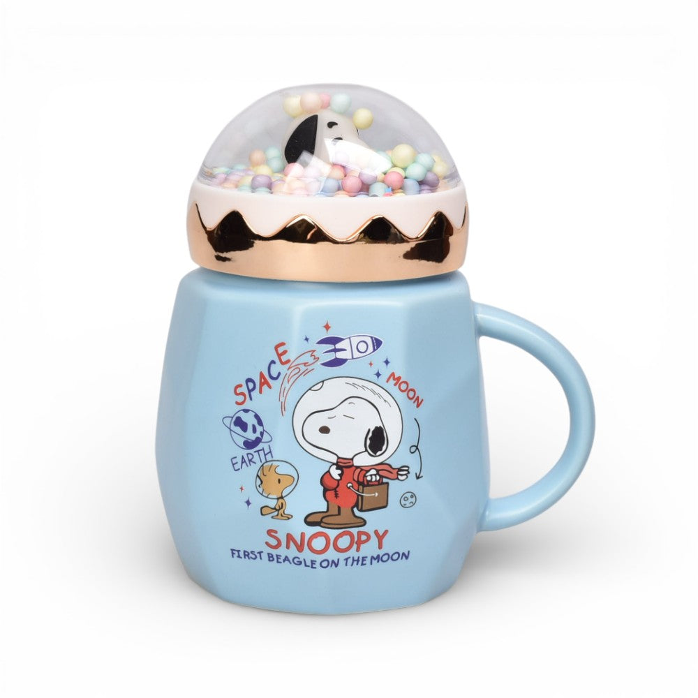 mug pocillo con tapa ceramica personaje 400ml dim:8x8x13