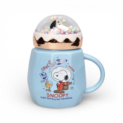 MUG POCILLO CON TAPA CERAMICA PERSONAJE 400ML DIM:8X8X13