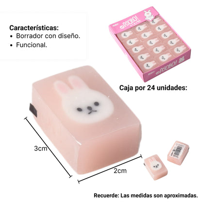 BORRADOR CUADRADO UNIDAD DE CONEJO DIM: 3X2