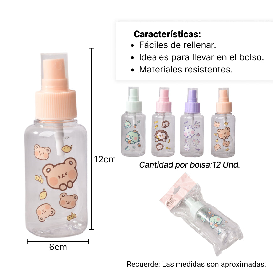 atomizador plastico 75ml dim: 12x4x4