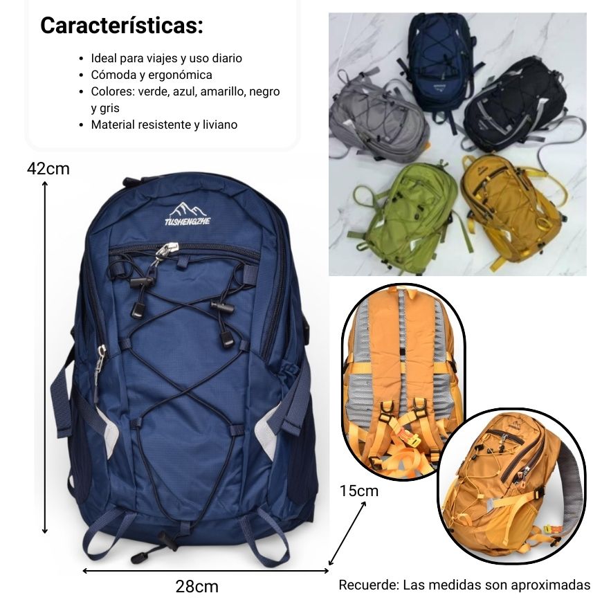 maleta morral poliester dim:42x28x15