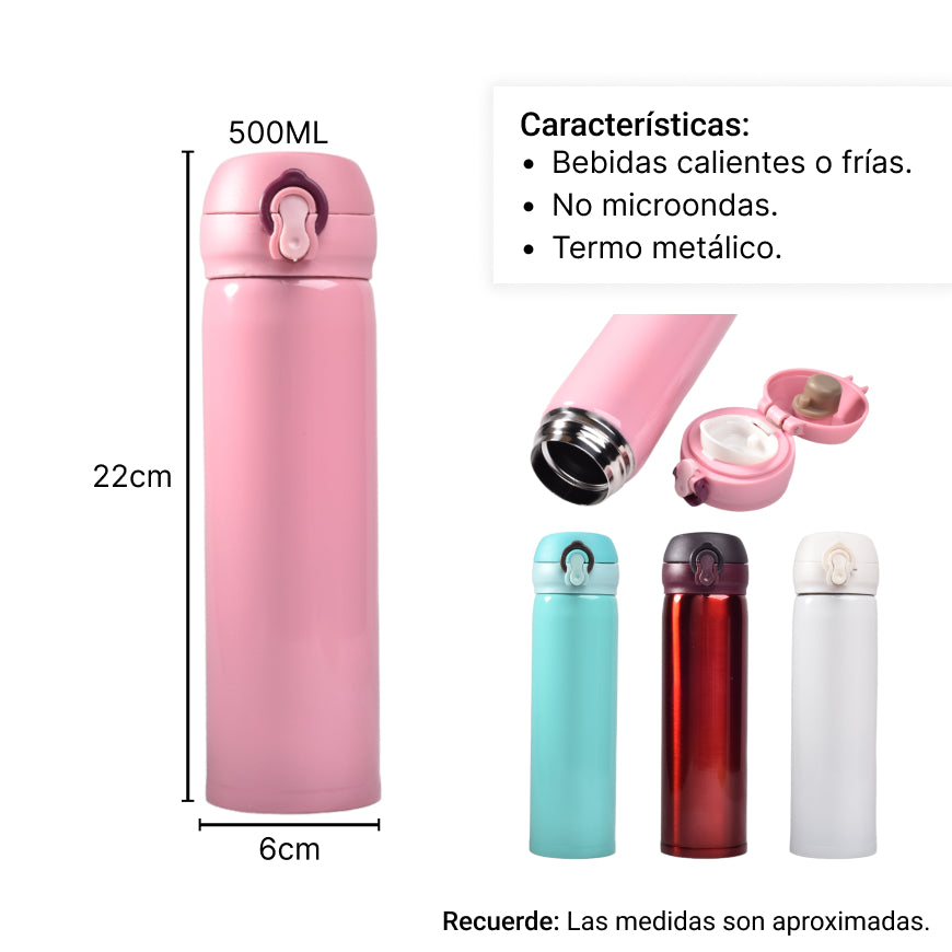 termo metalico 500ml