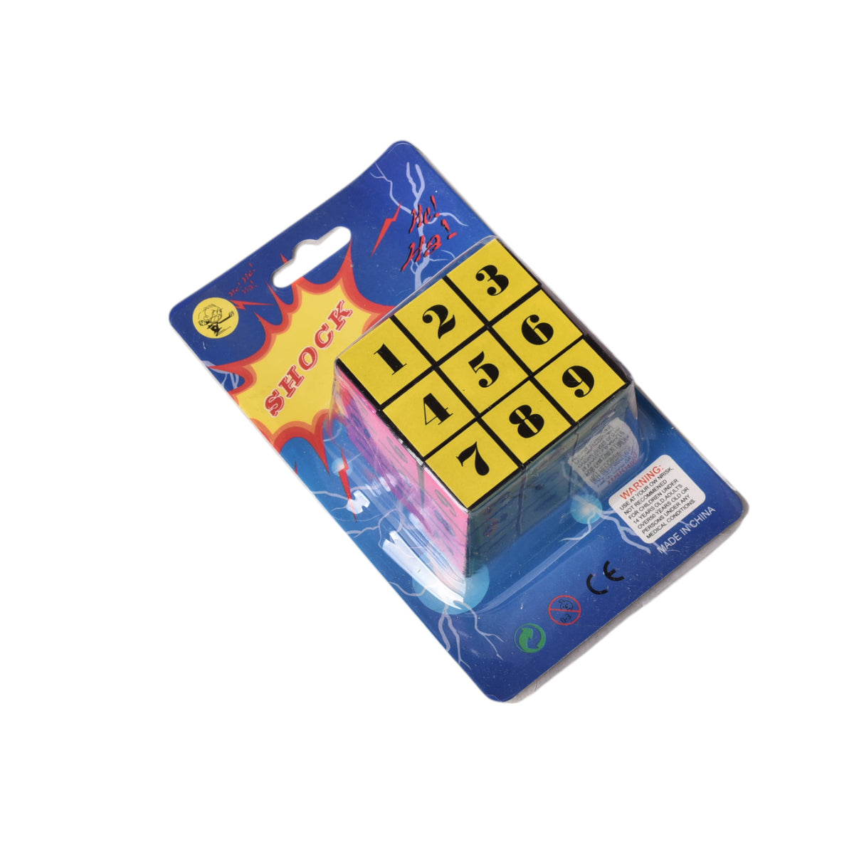 cubo shok plastico+metal forma de cubo dim:9x15x5