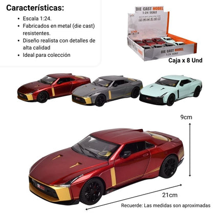 CARRO COLECCION DEPORTIVO METALICO ESCALA 1/24
