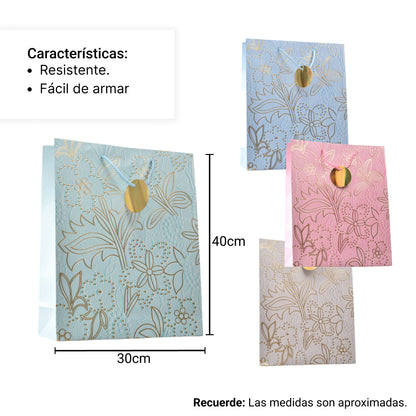 BOLSA REGALO EN PAPEL MUJER TAMAÑO (L) GRANDE