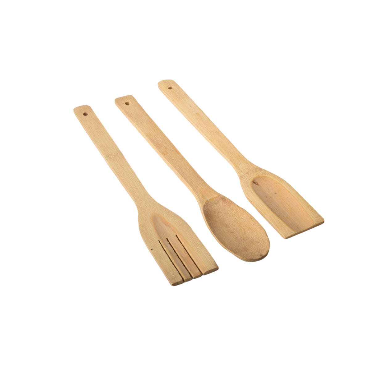 set cubiertos por 3 unidades de bamboo para cocina