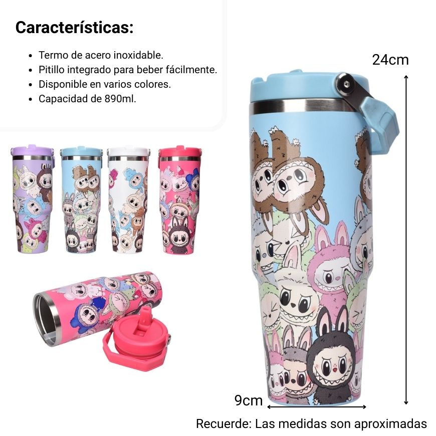 termo metalico 890ml personaje dim:9x24