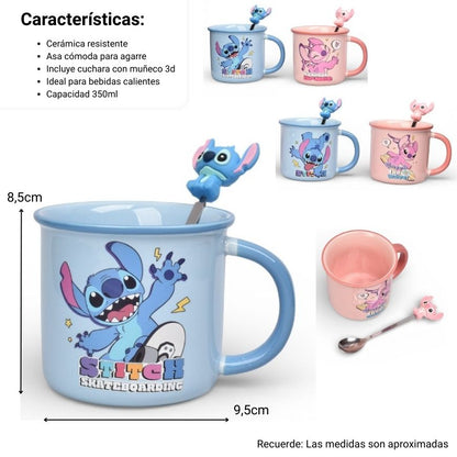 MUG POCILLO CERAMICA PERSONAJE 350ML DIM:9X9X8