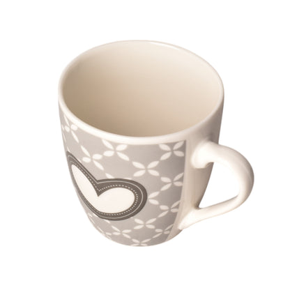 MUG POCILLO CERAMICA DISEÑO CORAZONES 200ML DIM:7X7X8