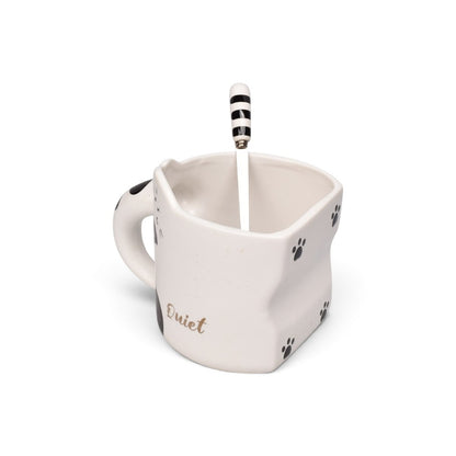 MUG POCILLO CERAMICA CON CUCHARA 360ML