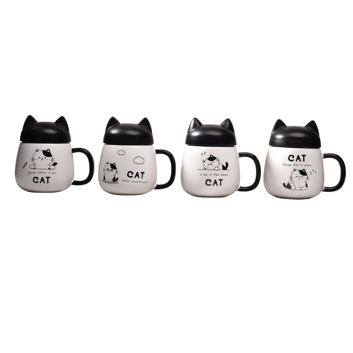 mug pocillo ceramica forma  de gato 500ml dim:10*10*13