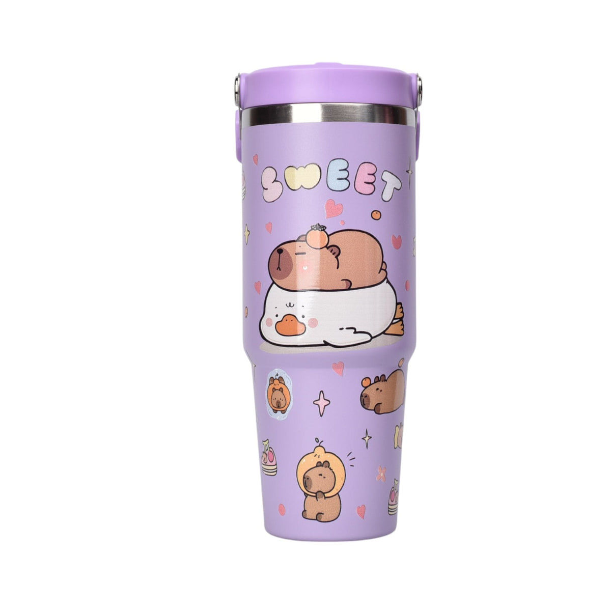termo metalico 890ml capybara dim:9x24