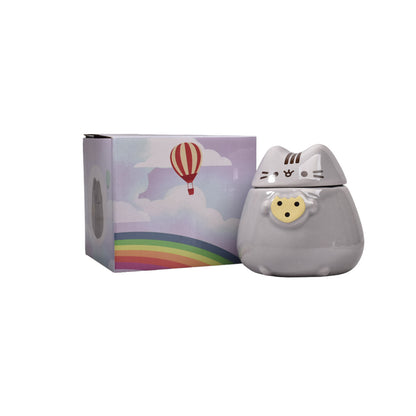 MUG POCILLO CERAMICA GATO CON TAPA