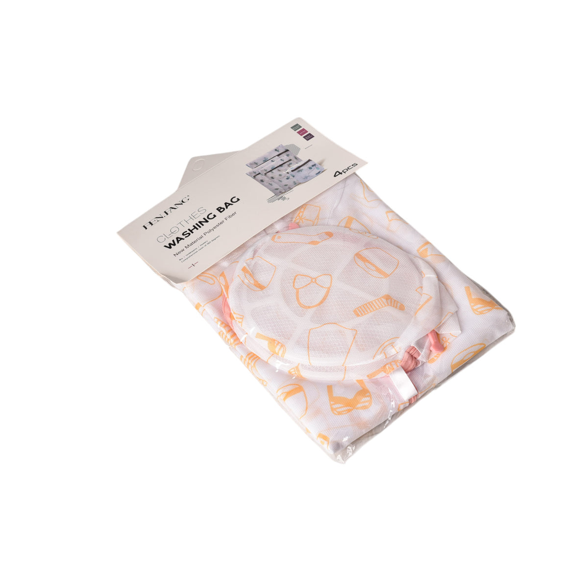 set por 4 unidades bolsa para lavado poliester varios colore