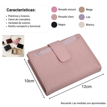 BILLETERA MUJER SINTETICO DIM:12X10