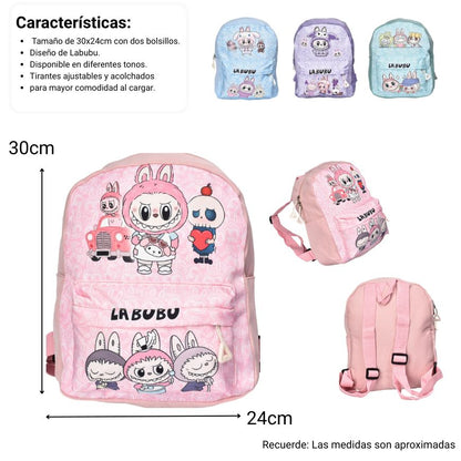 MORRAL MALETA POLIESTER LABUBU DIM:30X24X10