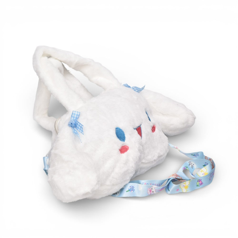bolso cartera personaje blanco poliester peluche dim:20x14x3