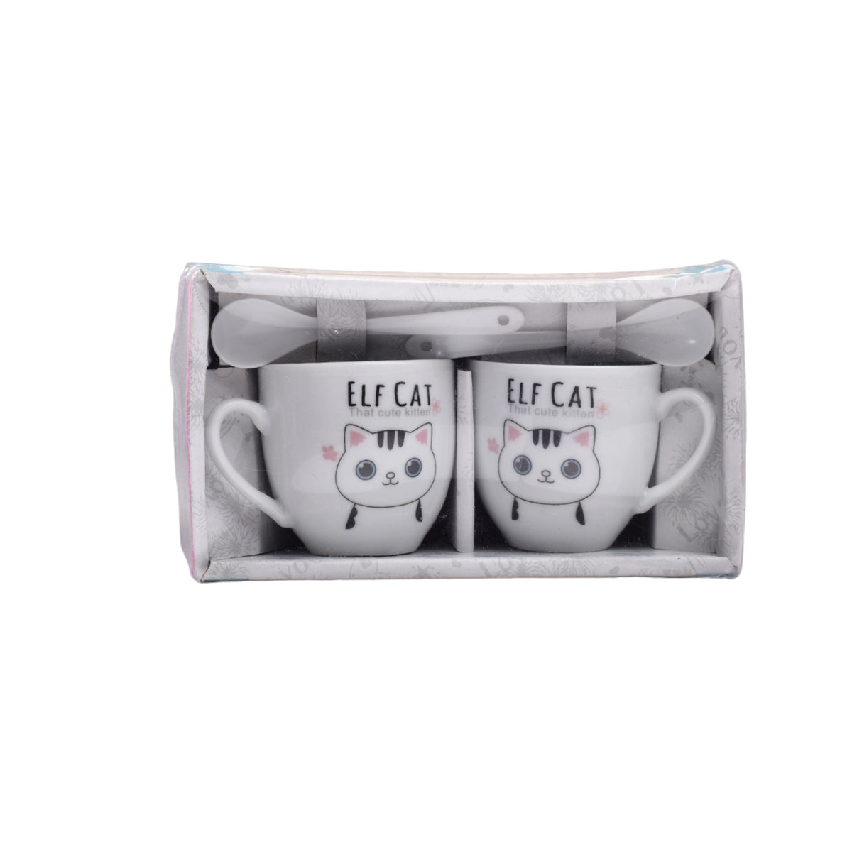 pocillos con cucharas set 2pcs ceramica dim:5*6*6cm