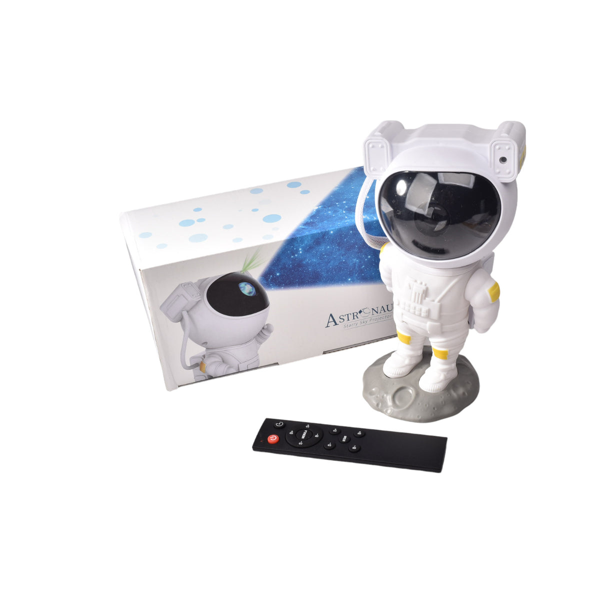 proyector con cable usb recargable forma astronauta plastico