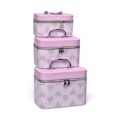 COSMETIQUERA NECESER X3 UND CUERO SINTETICO DIM:23x15x16.5CM
