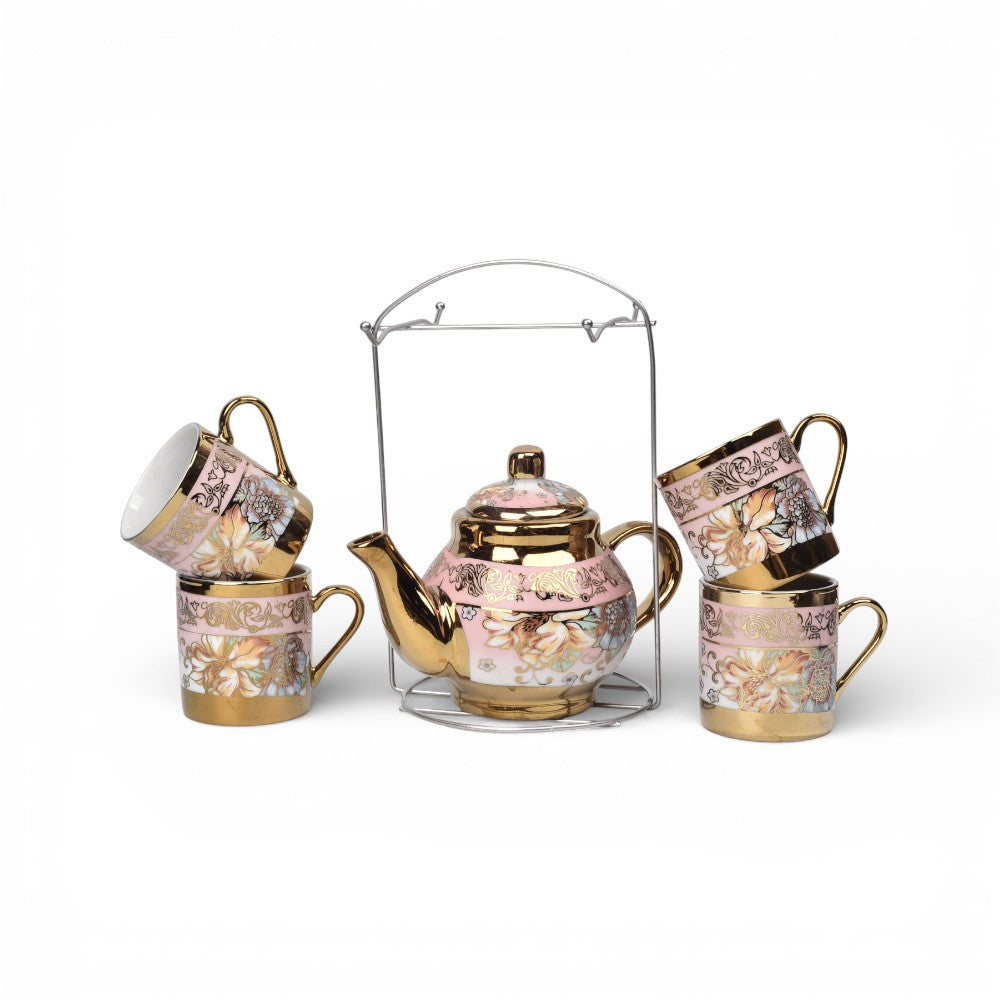 set pocillos 5pcs con base color rosado 90ml dim:5x5x5
