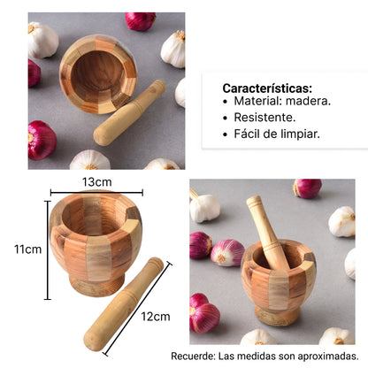 EXPRIMIDOR DE AJOS MACHACADOR DE MADERA
