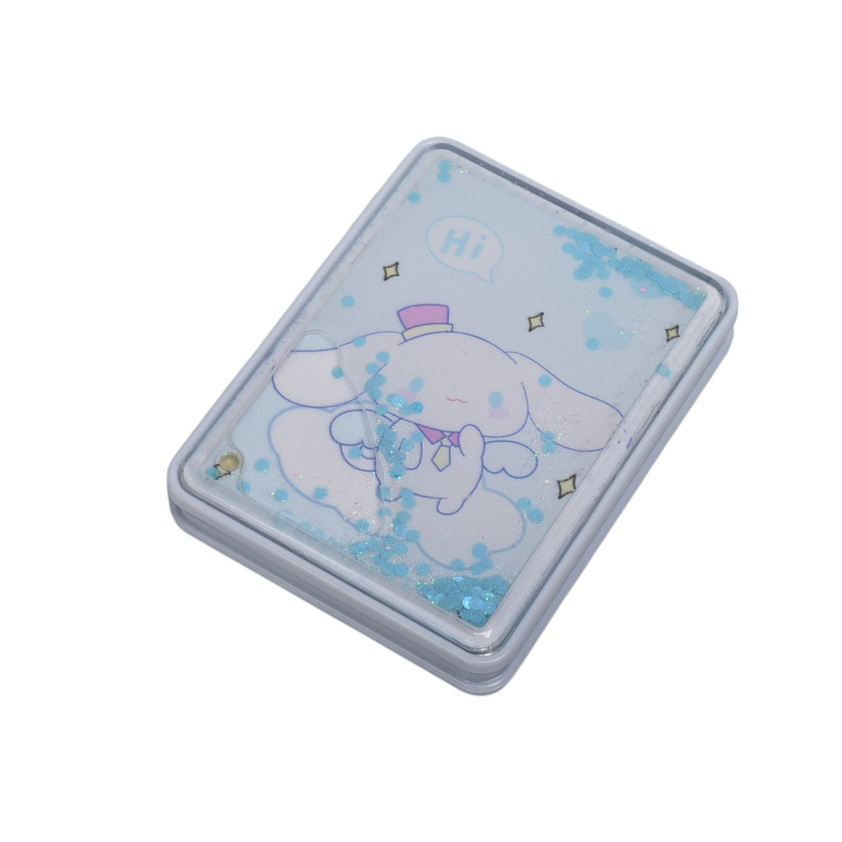 espejo cuadrado plastico rosado lila azul dim:6x7