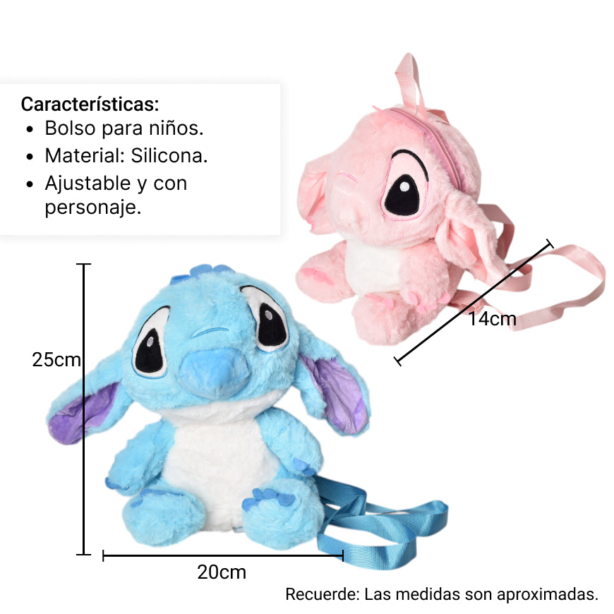 maleta morral pequeño infantil para niña peluche