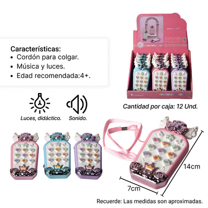 JUGUETE TELEFONO PARA NIÑAS CON SONIDO Y LUCES DIM:25X18X14