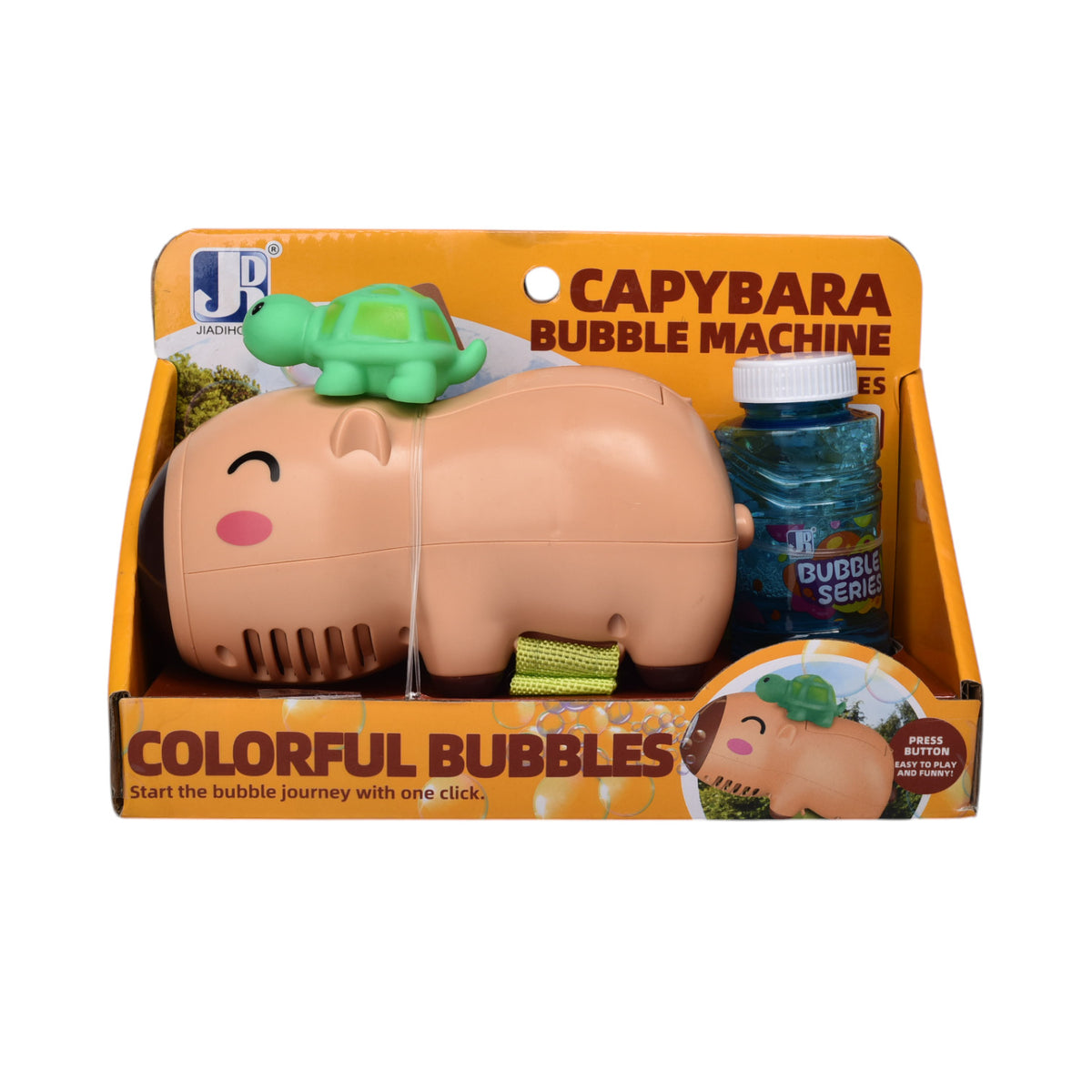 juguete pistola de burbuja diseño capybara dim:21x8x14