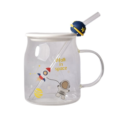 MUG POCILLO CERAMICA TRANSPARENTE DISEÑOS DE ASTRONAUTA