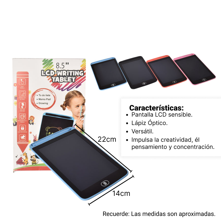 tablero de dibujo magico plastico 8.5 dim-14*22