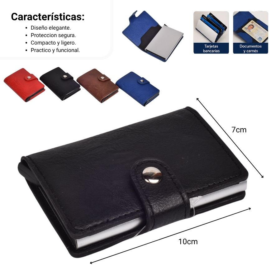 tarjetero para hombre sintetico dim:10x7.5