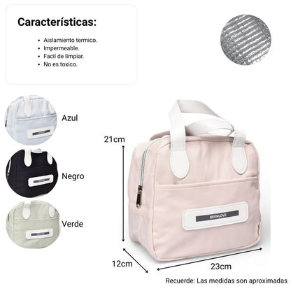 LONCHERA TERMICA POLIESTER PARA ALMUERZO DIM:23X15X21