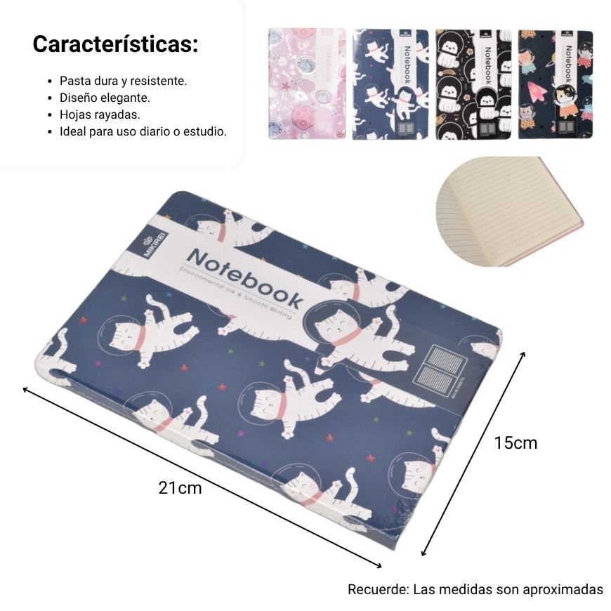 agenda diario cuaderno dim: 14x21