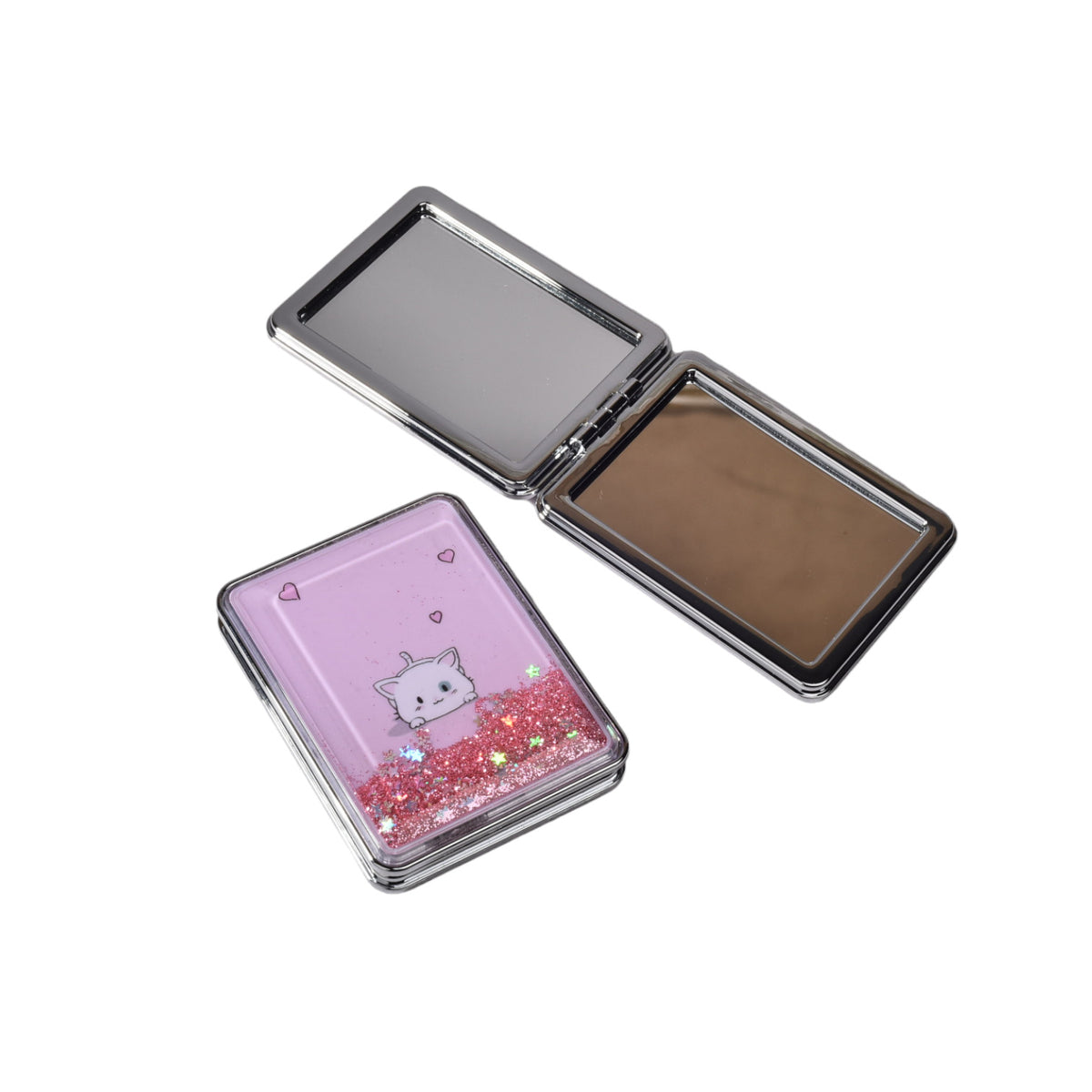 espejo plastico cuadrado cartera dim:6cm
