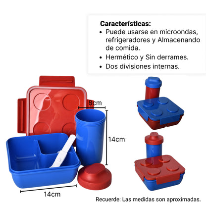 PORTACOMIDA PLASTICO FICHAS CON BOTELLA