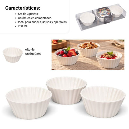 SET DE PLATOS HONDO 250ML