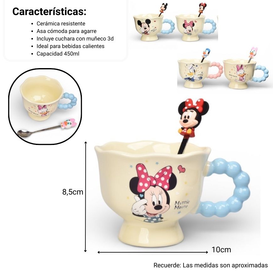 mug pocillo ceramica personaje 450ml dim:10x10x8