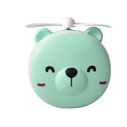VENTILADOR ESPEJO CABLE USB RECARGABLE FORMA CERDITO OSO