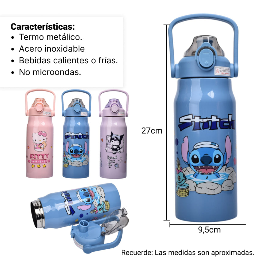 termo acero inoxidable 1200ml distintos personajes dim: 27x9x9