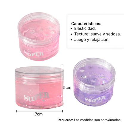 SLIME ESCARCHADO GEL MOLDEABLE DIM:7CM