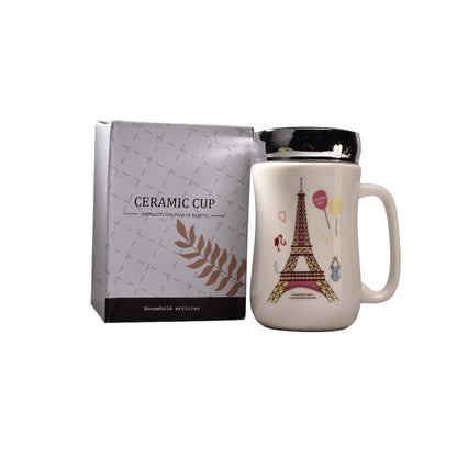 MUG POCILLO CERAMICA CAFE VASO DIM:7x7x14CM