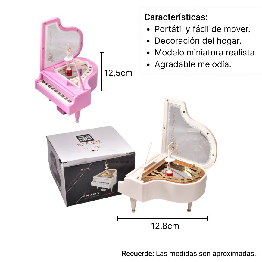 caja musical piano en plastico (yl1001-yl1002)