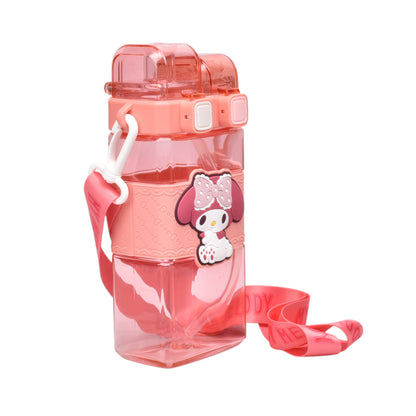 BOTELLA DE AGUA 520ML PERSONAJE PLASTICO ROSADO DIM:19X8