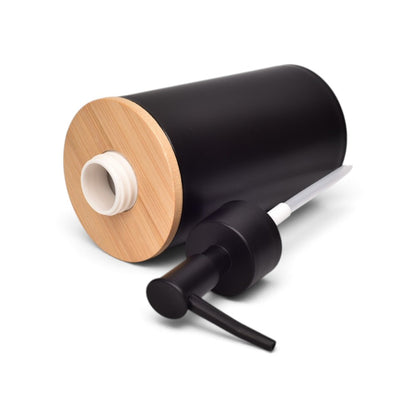 DISPENSADOR DE JABON LIQUIDO MADERA DIM:10.7x6x6CM