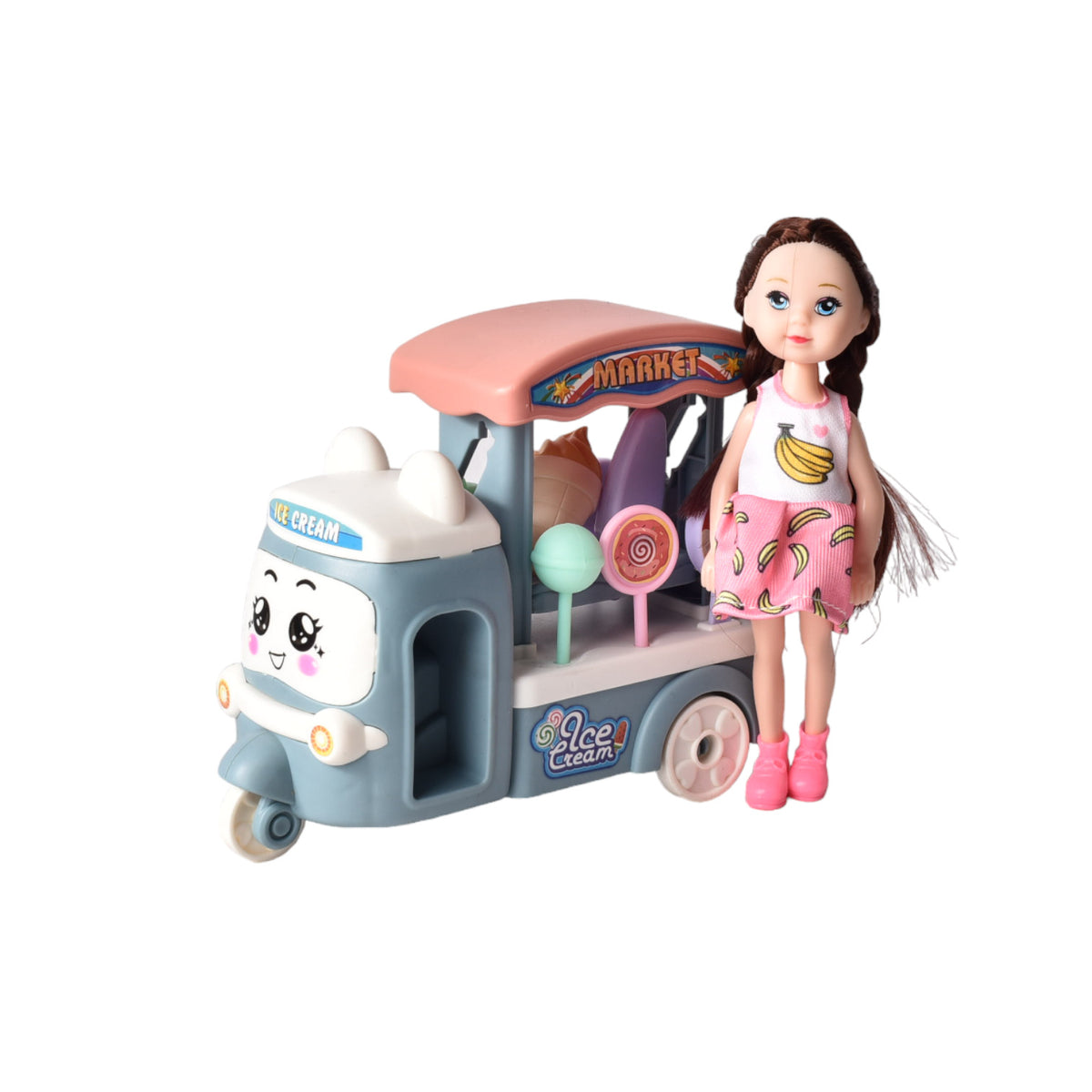 juguete muñeca con accesorios plastica