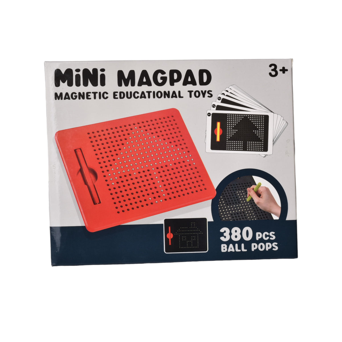 tablero magnetico con lapiz plastico + metal negro y rojo di
