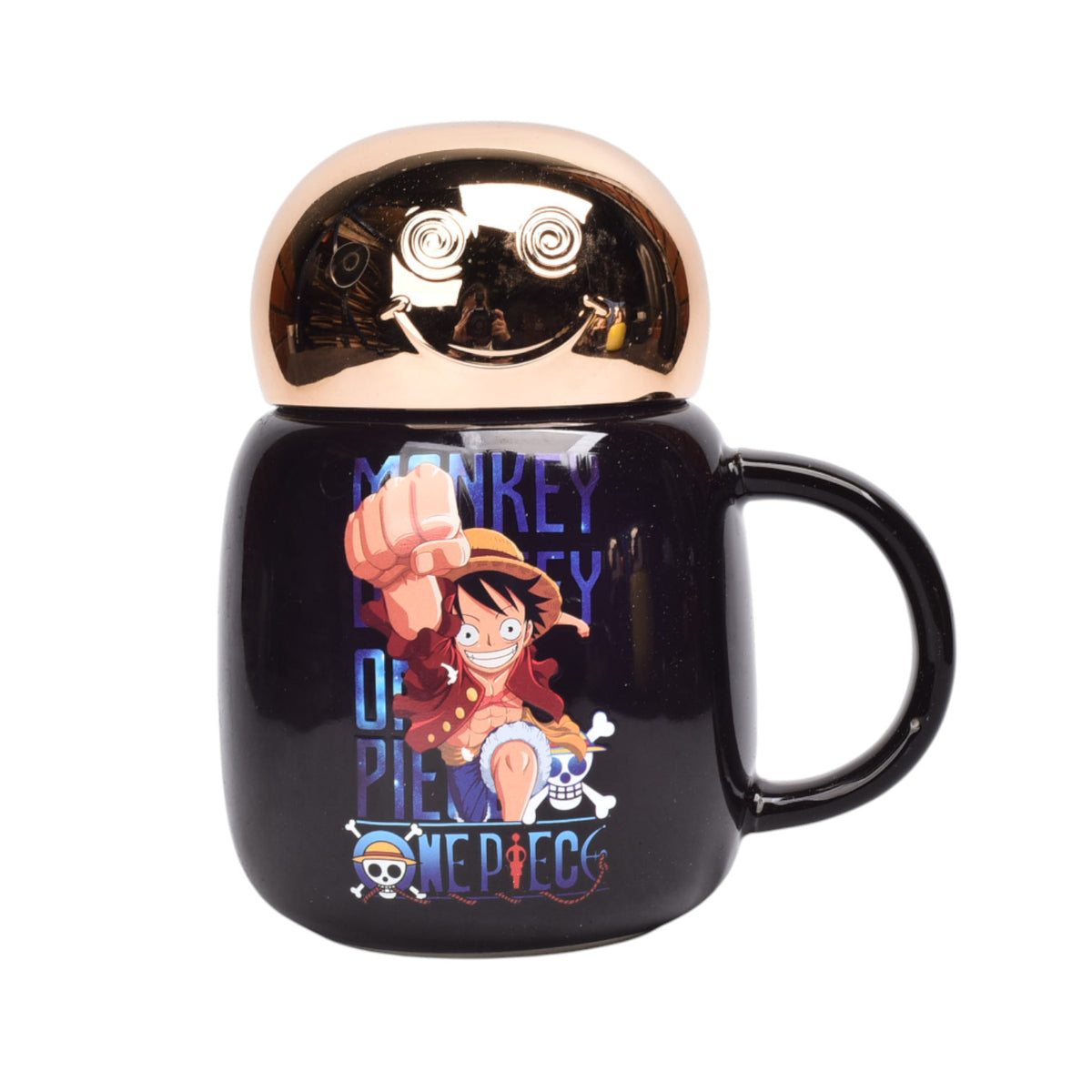 mug pocillo ceramica con tapa personaje 350ml dim:12x5